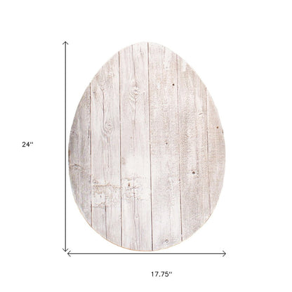 24" X 18" White Easter Solid Wood Hanging Dimensional Sculpture