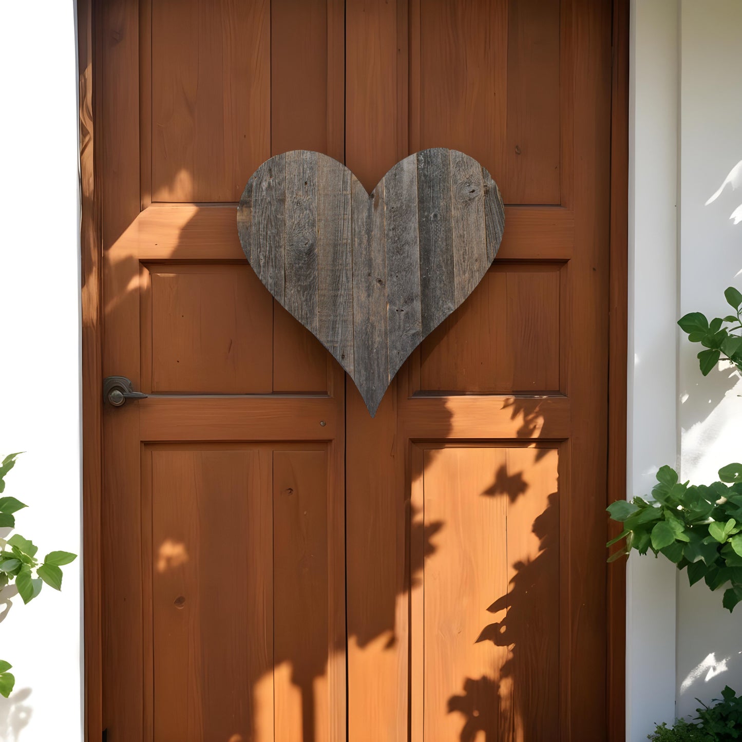 12" Weathered Gray Reclaimed Wood Heart Wall Decor