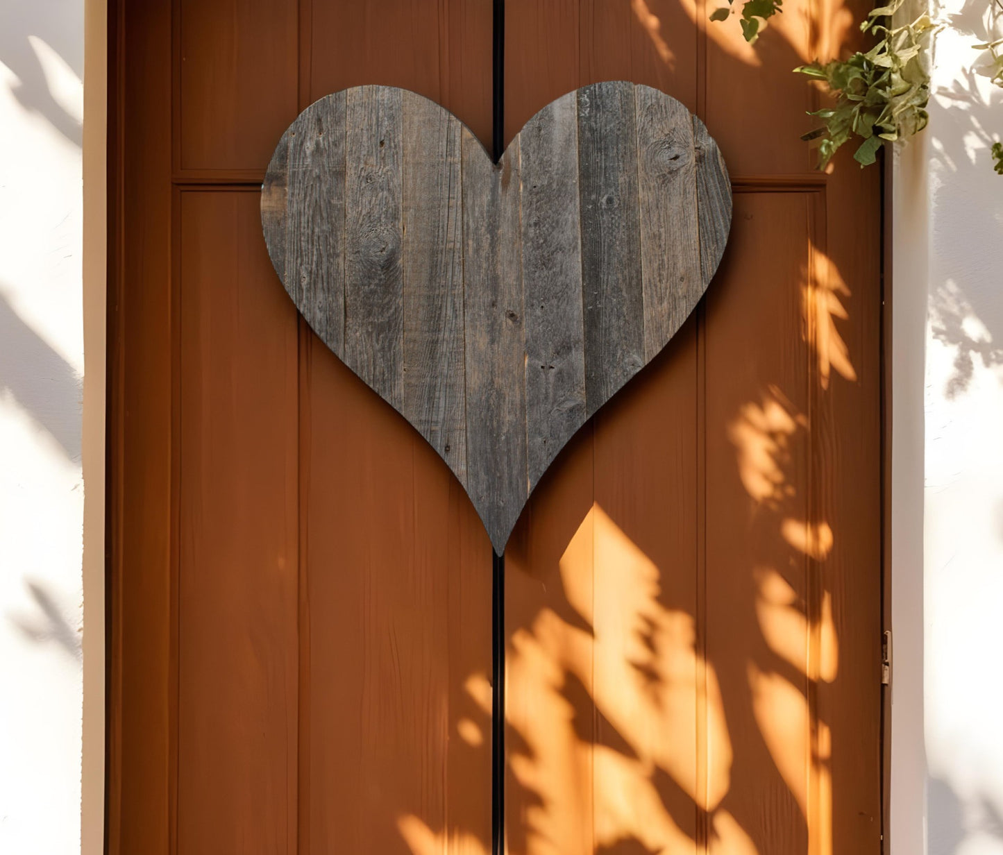 18" Weathered Gray Reclaimed Wood Heart Wall Decor