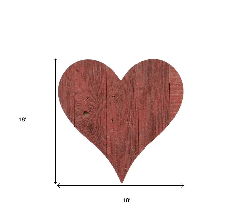 18" X 18" Red Wood Abstract Hanging Dimensional Sculpture
