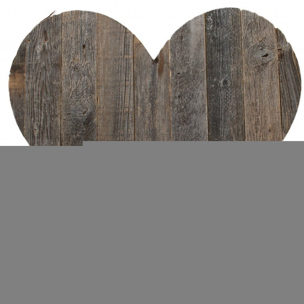 24" Weathered Gray Reclaimed Wood Heart Wall Decor