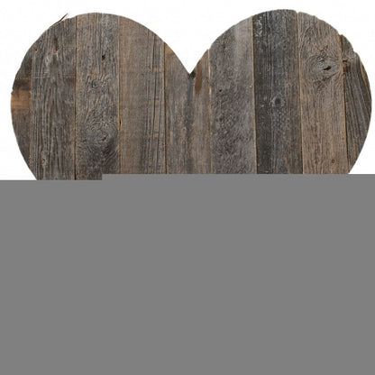 24" Weathered Gray Reclaimed Wood Heart Wall Decor