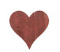 24" X 24" Red Wood Heart Hanging Dimensional Sculpture