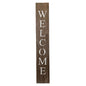 5' Rustic Espresso Brown And White Front Porch Welcome Sign