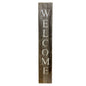 5' Rustic Dark Gray and White Wood Porch Welcome Sign