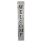 60" Whitewash And Black Solid Wood Welcome Porch Sign
