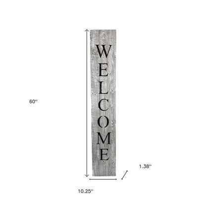 Rustic White Wash Front Porch Welcome Sign