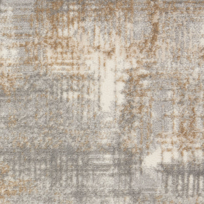 6' X 9' Ivory And Blue Indoor Outdoor Area Rug
