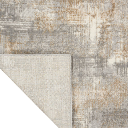 6' X 9' Ivory And Blue Indoor Outdoor Area Rug