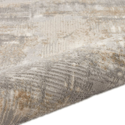 6' X 9' Ivory And Blue Indoor Outdoor Area Rug