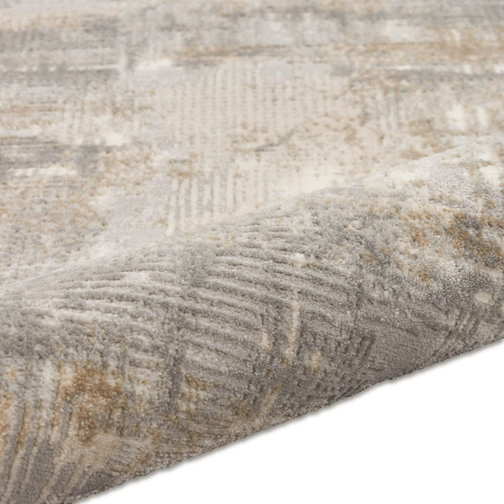 6' X 9' Ivory And Blue Indoor Outdoor Area Rug