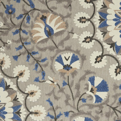 3' X 4' Blue And Gray Indoor Outdoor Area Rug