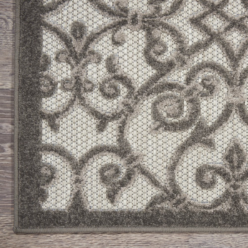 8' Gray Indoor Outdoor Area Rug
