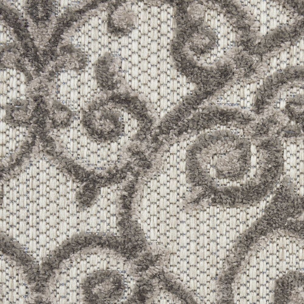 8' Gray Indoor Outdoor Area Rug