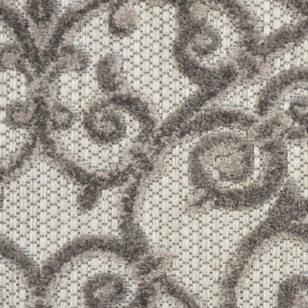 8' Gray Indoor Outdoor Area Rug