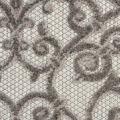 8' Gray Indoor Outdoor Area Rug