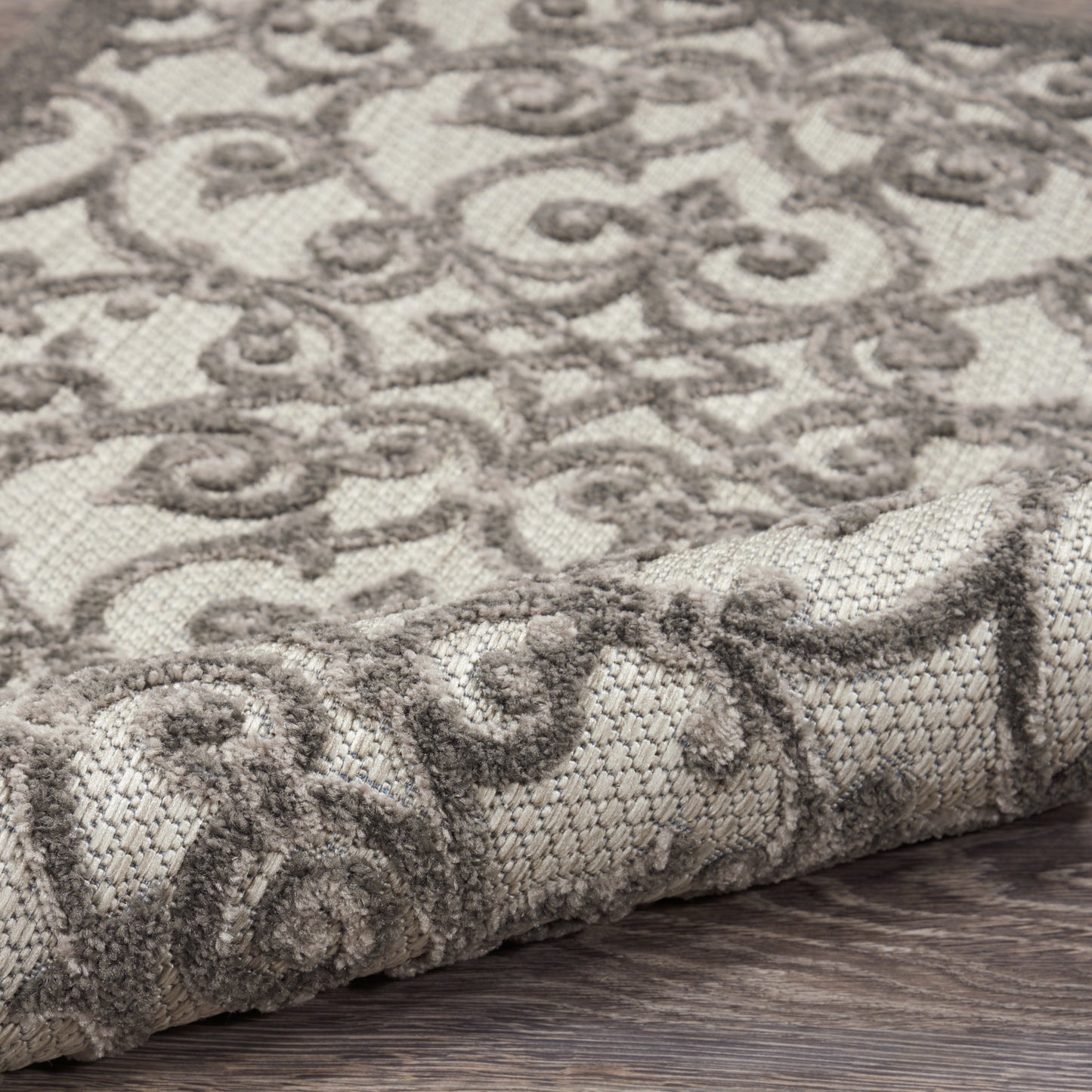 6' Gray Indoor Outdoor Area Rug