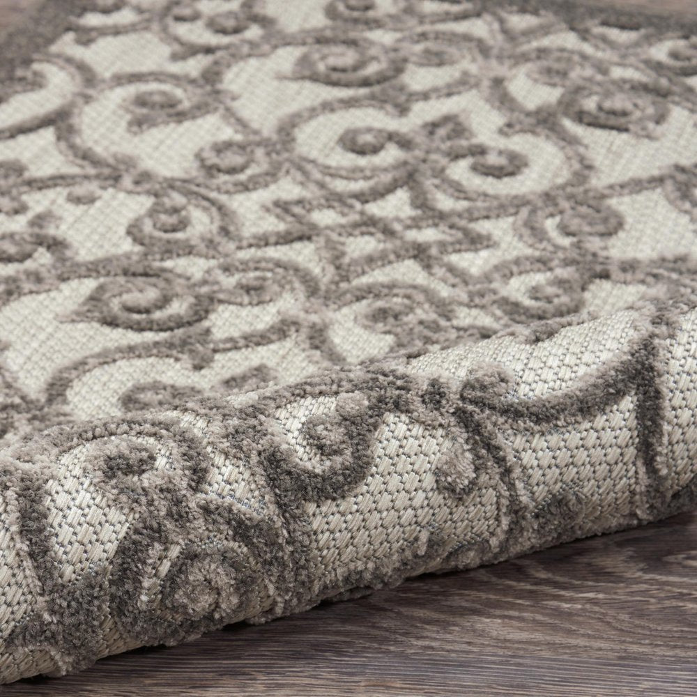 8' Gray Indoor Outdoor Area Rug