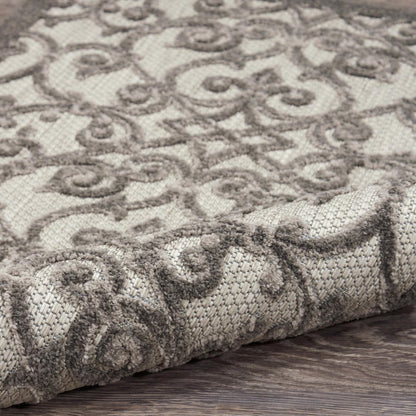 8' Gray Indoor Outdoor Area Rug