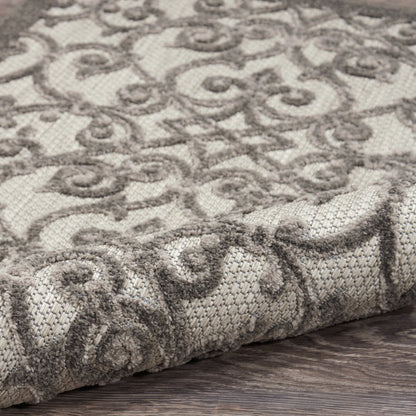 6' Gray Indoor Outdoor Area Rug