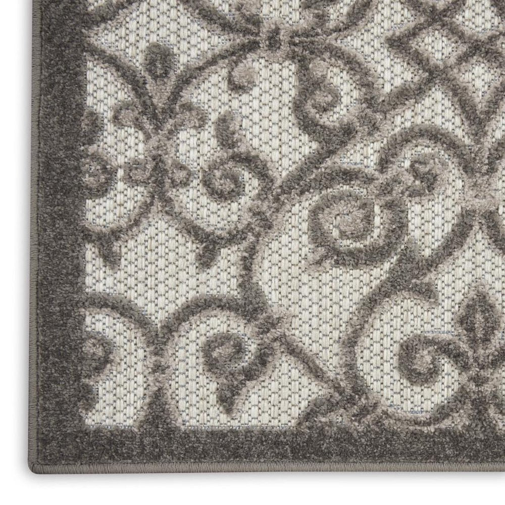 8' Gray Indoor Outdoor Area Rug