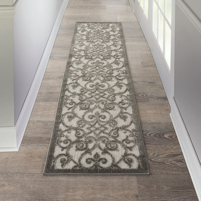 8' Gray Indoor Outdoor Area Rug