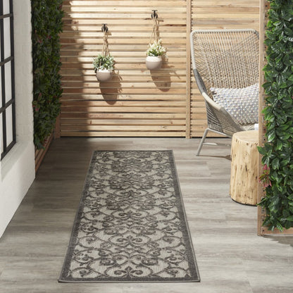 8' Gray Indoor Outdoor Area Rug