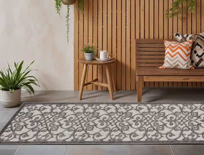 6' Gray Indoor Outdoor Area Rug