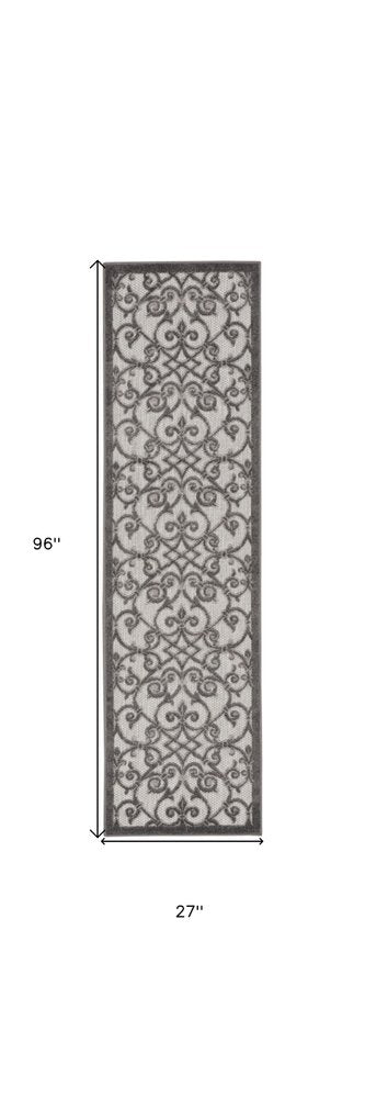 8' Gray Indoor Outdoor Area Rug