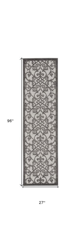 8' Gray Indoor Outdoor Area Rug