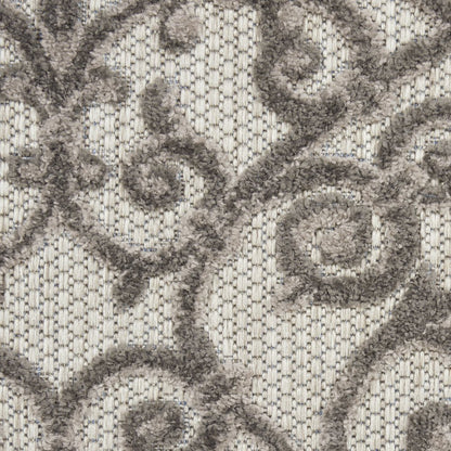 8' Gray Indoor Outdoor Area Rug
