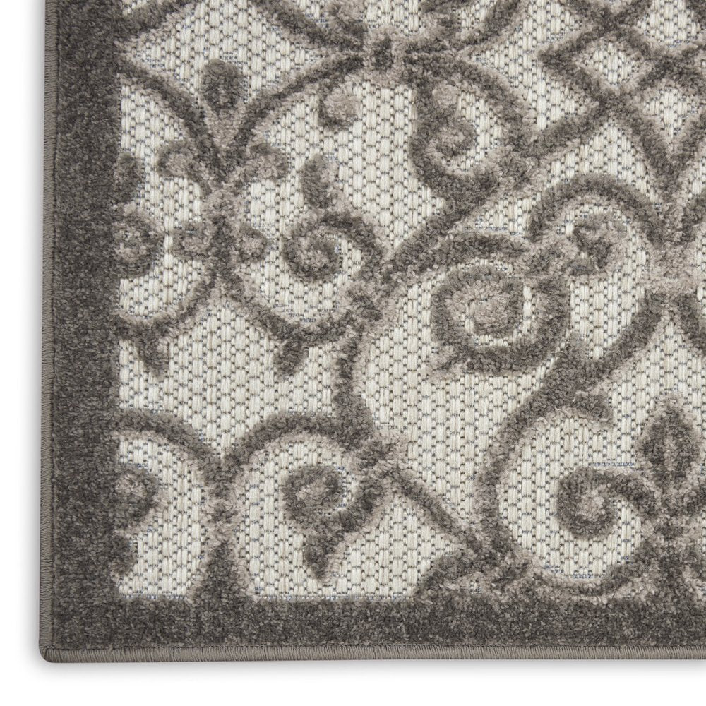 6' Gray Indoor Outdoor Area Rug