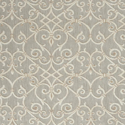 4' X 6' Gray And Ivory Indoor Outdoor Area Rug