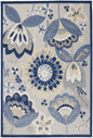 4' X 6' Blue And Gray Indoor Outdoor Area Rug