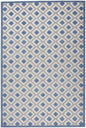 4' X 6' Blue And Gray Indoor Outdoor Area Rug