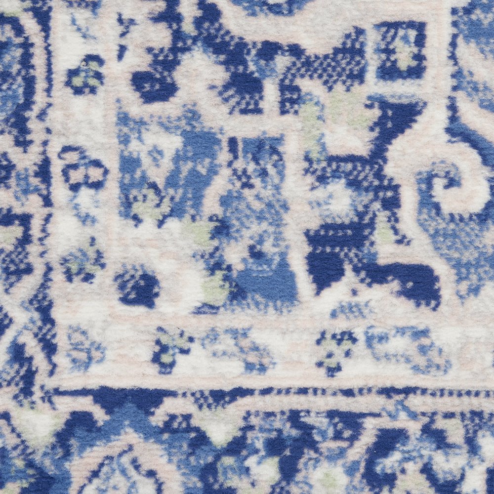 4' X 6' Blue And Gray Indoor Outdoor Area Rug