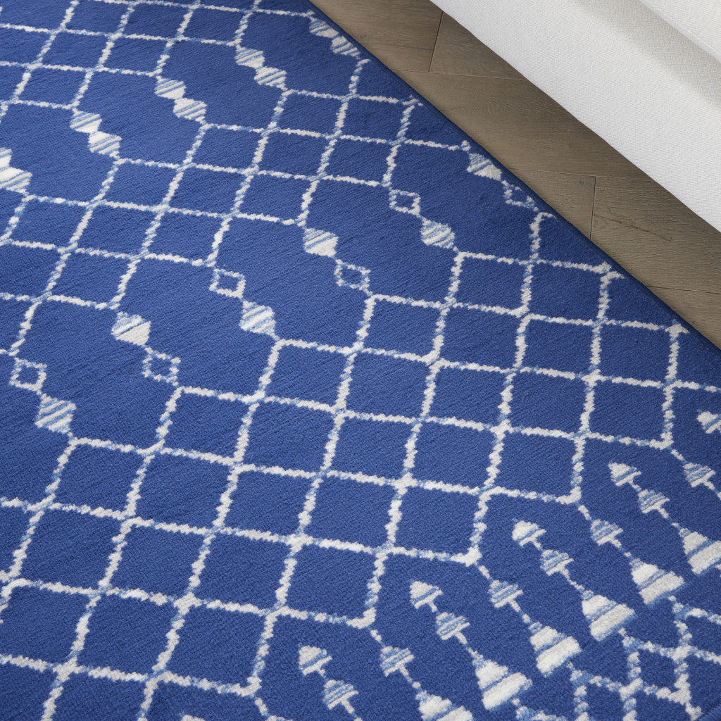 4' X 6' Blue And Gray Indoor Outdoor Area Rug