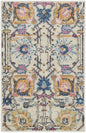 8' X 10' Ivory And Blue Floral Area Rug