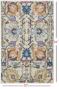 2' X 3' Ivory And Blue Floral Area Rug