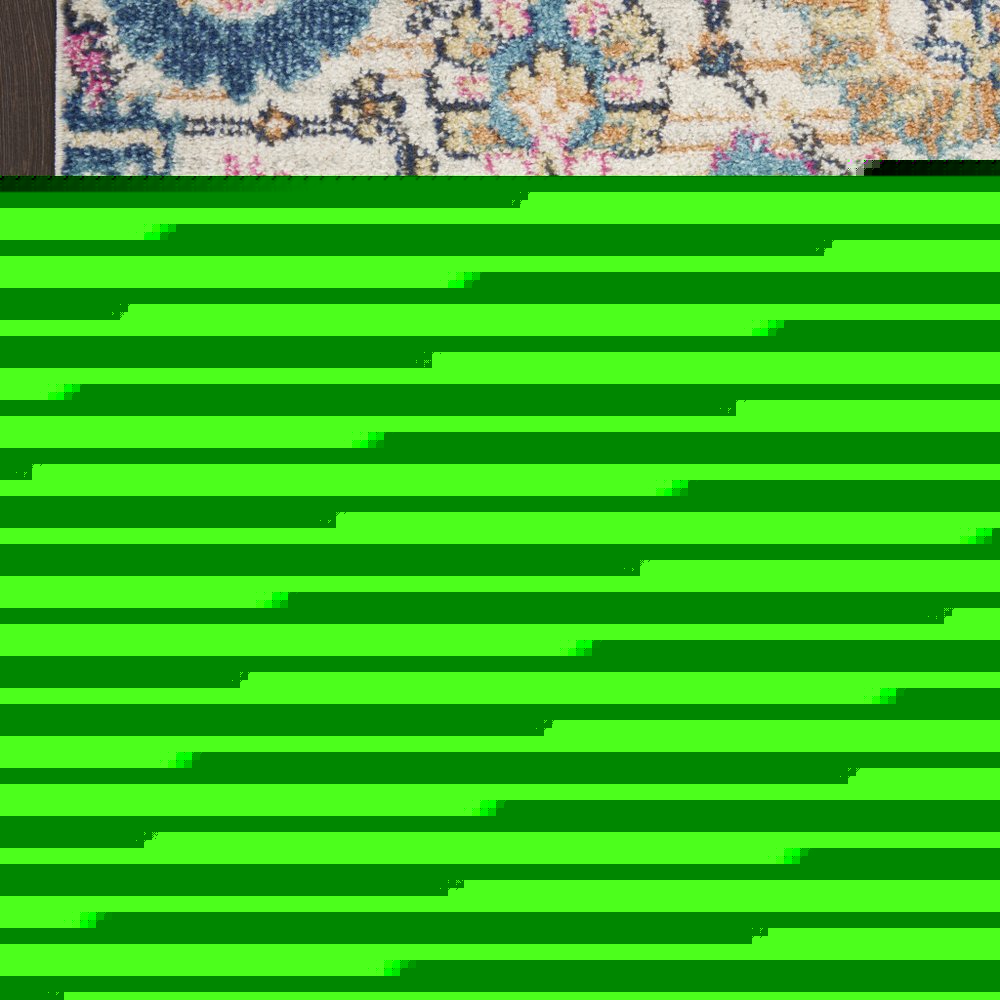 4' X 6' Ivory And Blue Floral Area Rug
