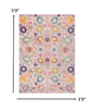 4' X 6' Silver Floral Power Loom Area Rug