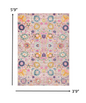 4' X 6' Silver Gray And Pink Floral Distressed Area Rug