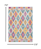 2' X 3' Ivory And Blue Ogee Distressed Area Rug