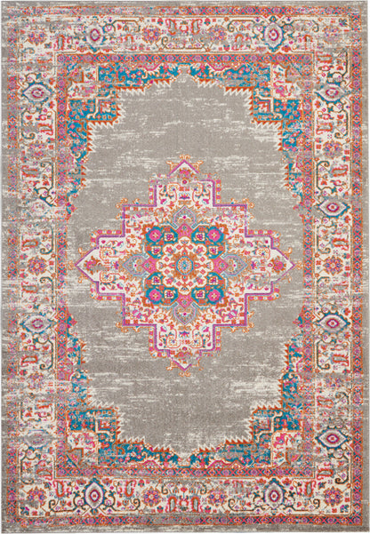 5' X 7' Gray Power Loom Area Rug