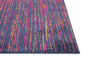 5' X 7' Blue And Orange Abstract Area Rug