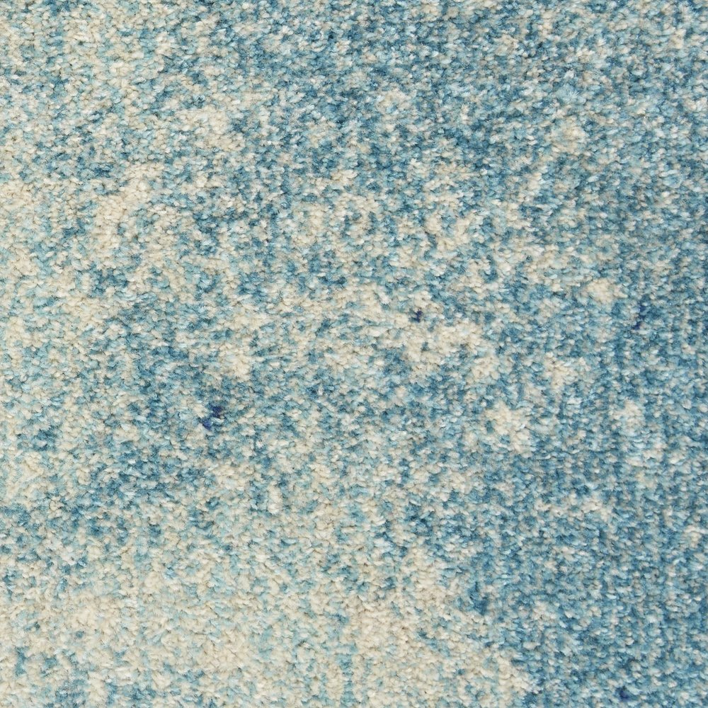 8' X 10' Blue And Ivory Abstract Area Rug