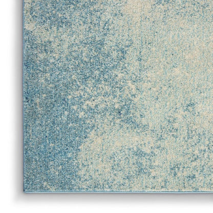 2' X 3' Blue And Ivory Abstract Area Rug