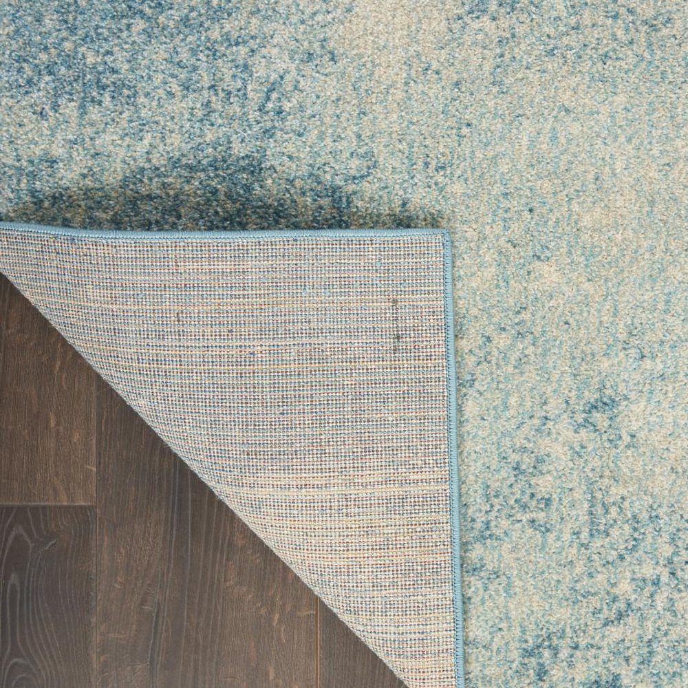 8' X 10' Blue And Ivory Abstract Area Rug