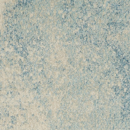8' X 10' Blue And Ivory Abstract Area Rug