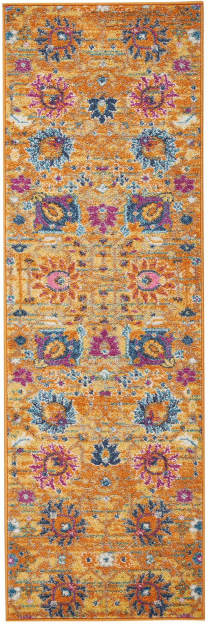 7' X 10' Sunset Floral Power Loom Area Rug